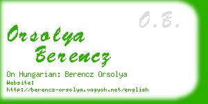 orsolya berencz business card